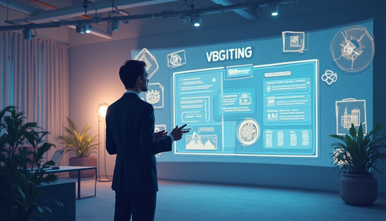 Ilustrație cu o ofertă de site de prezentare digitală, cu elemente de design web și strategii SEO.